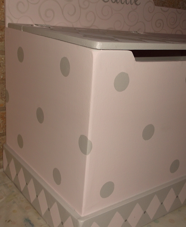 Girls Toy Chest Toy Boxes Roses Owls Birds Chevron Pink Shabby