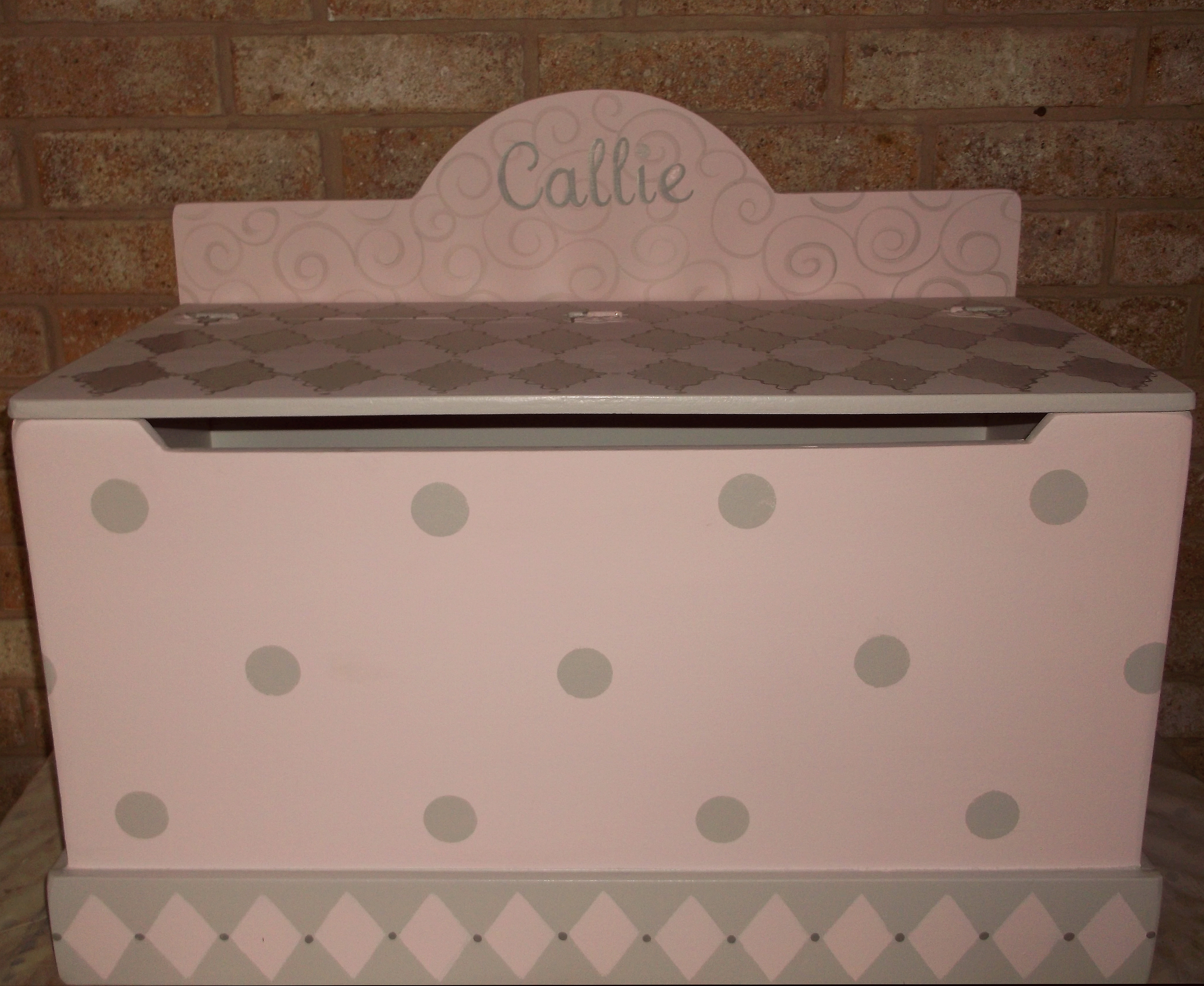 Girls Toy Chest Toy Boxes Roses Owls Birds Chevron Pink Shabby
